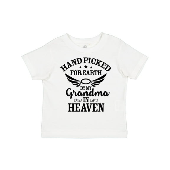 Inktastic Handpicked for Earth by My Grandma in Heaven Angel Wings Boys or Girls Toddler T-Shirt