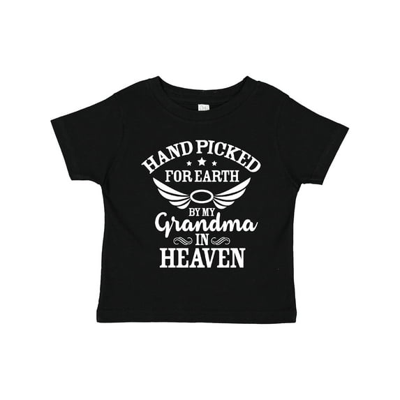 Inktastic Handpicked for Earth by My Grandma in Heaven Angel Wings Boys or Girls Toddler T-Shirt