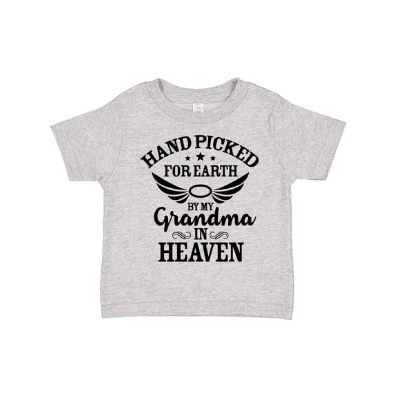 Inktastic Handpicked for Earth by My Grandma in Heaven Angel Wings Boys or Girls Toddler T-Shirt