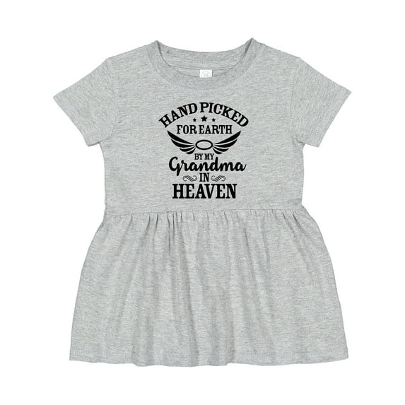 Inktastic Handpicked for Earth by My Grandma in Heaven Angel Wings Girls Baby Dress