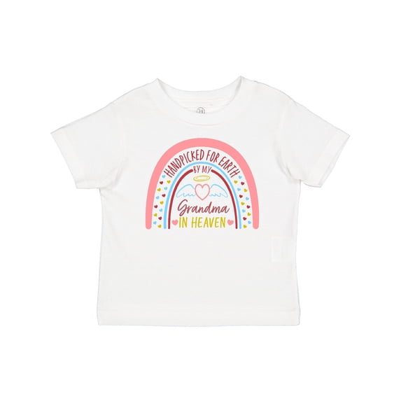 Inktastic Handpicked for Earth by My Grandma in Heaven Rainbow Boys or Girls Baby T-Shirt
