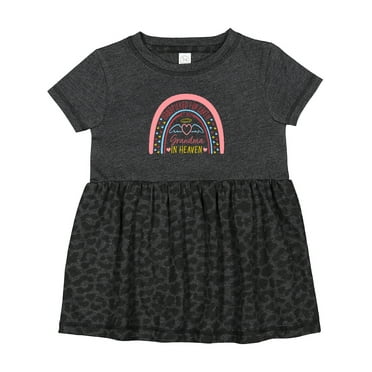 Inktastic Handpicked for Earth by My Grandma in Heaven Rainbow Girls Baby Dress
