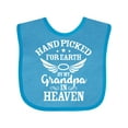 thumbnail image 1 of Inktastic Handpicked for Earth by My Grandpa in Heaven Angel Wings Boys or Girls Baby Bib, 1 of 4