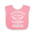 thumbnail image 1 of Inktastic Handpicked for Earth by My Grandpa in Heaven Angel Wings Boys or Girls Baby Bib, 1 of 4