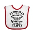 thumbnail image 1 of Inktastic Handpicked for Earth by My Grandpa in Heaven Angel Wings Boys or Girls Baby Bib, 1 of 4