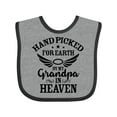 thumbnail image 1 of Inktastic Handpicked for Earth by My Grandpa in Heaven Angel Wings Boys or Girls Baby Bib, 1 of 4