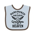 thumbnail image 1 of Inktastic Handpicked for Earth by My Grandpa in Heaven Angel Wings Boys or Girls Baby Bib, 1 of 4