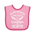 thumbnail image 1 of Inktastic Handpicked for Earth by My Grandpa in Heaven Angel Wings Boys or Girls Baby Bib, 1 of 4