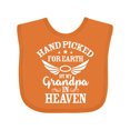 thumbnail image 1 of Inktastic Handpicked for Earth by My Grandpa in Heaven Angel Wings Boys or Girls Baby Bib, 1 of 4