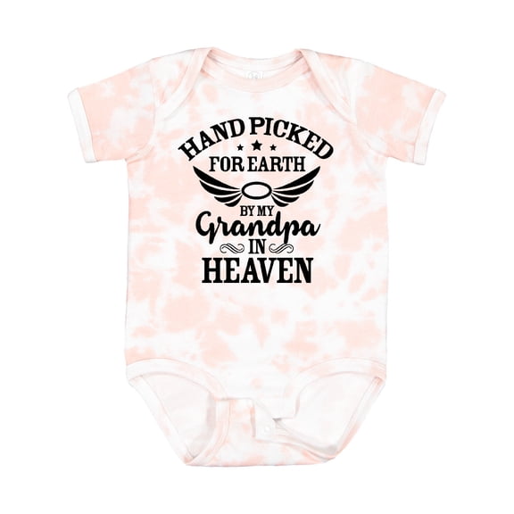 Inktastic Handpicked for Earth by My Grandpa in Heaven Angel Wings Boys or Girls Baby Bodysuit