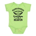 thumbnail image 1 of Inktastic Handpicked for Earth by My Grandpa in Heaven Angel Wings Boys or Girls Baby Bodysuit, 1 of 5