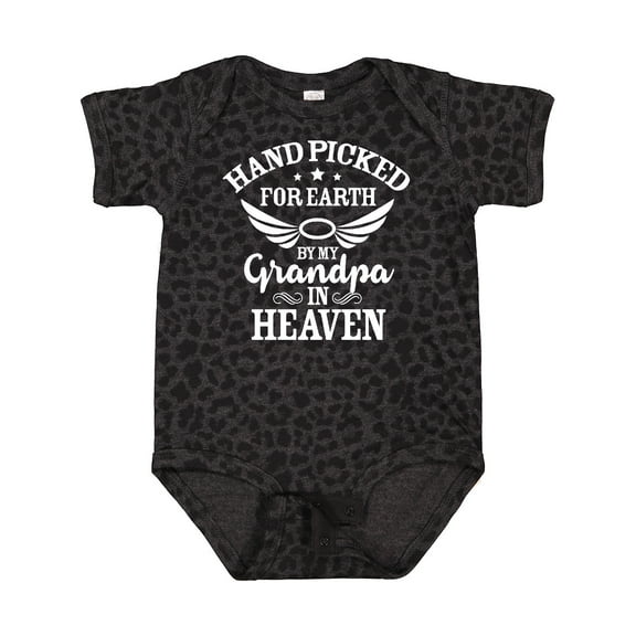 Inktastic Handpicked for Earth by My Grandpa in Heaven Angel Wings Boys or Girls Baby Bodysuit