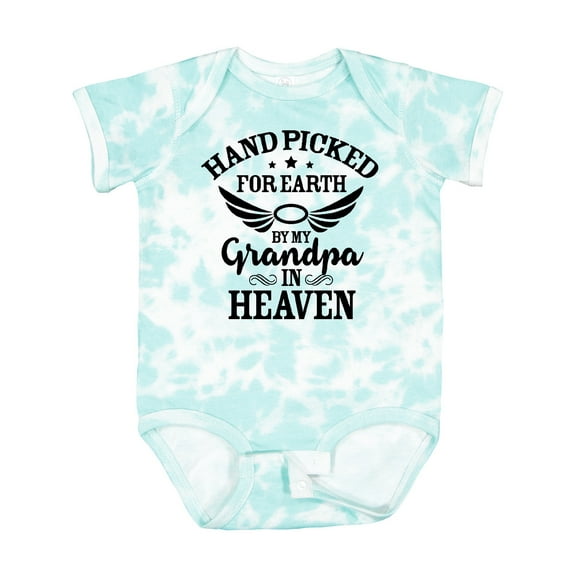 Inktastic Handpicked for Earth by My Grandpa in Heaven Angel Wings Boys or Girls Baby Bodysuit