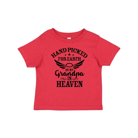 Inktastic Handpicked for Earth by My Grandpa in Heaven Angel Wings Boys or Girls Baby T-Shirt