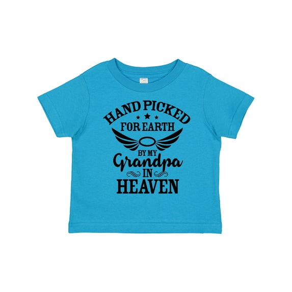 Inktastic Handpicked for Earth by My Grandpa in Heaven Angel Wings Boys or Girls Toddler T-Shirt