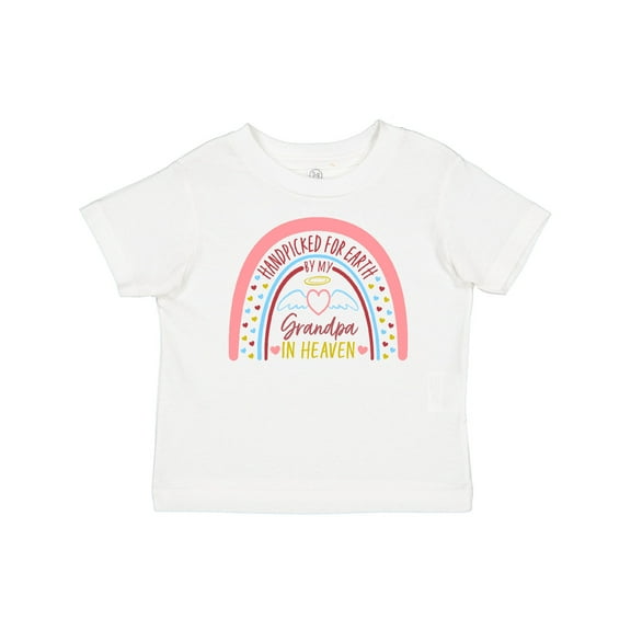 Inktastic Handpicked for Earth by My Grandpa in Heaven Rainbow Boys or Girls Baby T-Shirt