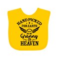 thumbnail image 1 of Inktastic Handpicked for Earth by My Granny in Heaven with Angel Wings Boys or Girls Baby Bib, 1 of 4