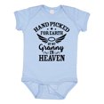 thumbnail image 1 of Inktastic Handpicked for Earth by My Granny in Heaven with Angel Wings Boys or Girls Baby Bodysuit, 1 of 5