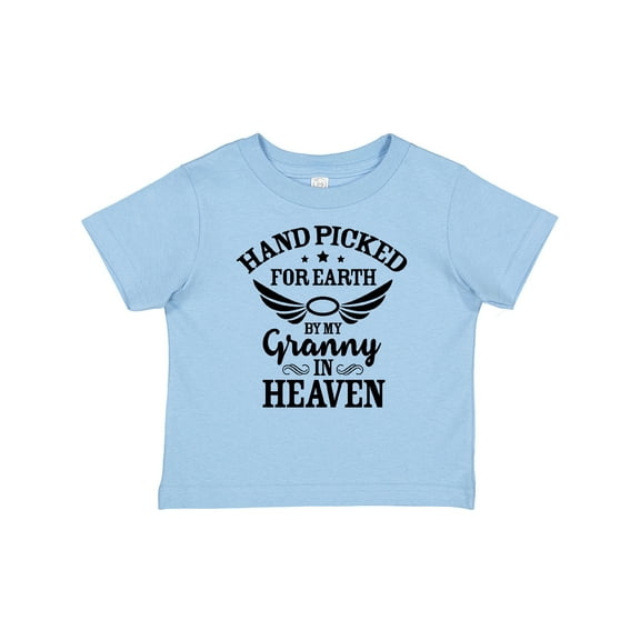 Inktastic Handpicked for Earth by My Granny in Heaven with Angel Wings Boys or Girls Baby T-Shirt