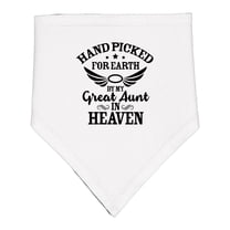 Inktastic Handpicked for Earth by My Great Aunt in Heaven Baby Bandana Bib