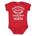 thumbnail image 1 of Inktastic Handpicked for Earth by My Great Aunt in Heaven Boys or Girls Baby Bodysuit, 1 of 5