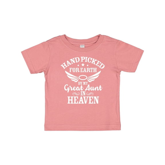 Inktastic Handpicked for Earth by My Great Aunt in Heaven Boys or Girls Baby T-Shirt