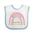 thumbnail image 1 of Inktastic Handpicked for Earth by My Great Aunt in Heaven Rainbow Boys or Girls Baby Bib, 1 of 4