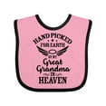 thumbnail image 1 of Inktastic Handpicked for Earth by My Great Grandma in Heaven Boys or Girls Baby Bib, 1 of 4