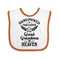 thumbnail image 1 of Inktastic Handpicked for Earth by My Great Grandma in Heaven Boys or Girls Baby Bib, 1 of 4