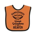 thumbnail image 1 of Inktastic Handpicked for Earth by My Great Grandma in Heaven Boys or Girls Baby Bib, 1 of 4