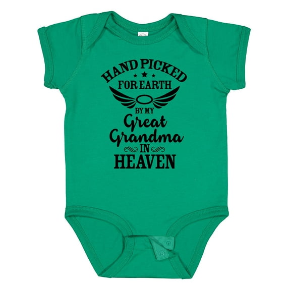 Inktastic Handpicked for Earth by My Great Grandma in Heaven Boys or Girls Baby Bodysuit