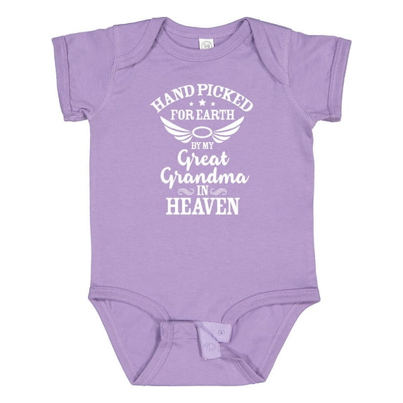 Inktastic Handpicked for Earth by My Great Grandma in Heaven Boys or Girls Baby Bodysuit