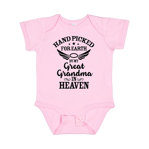 Inktastic Handpicked for Earth by My Great Grandma in Heaven Boys or Girls Baby Bodysuit