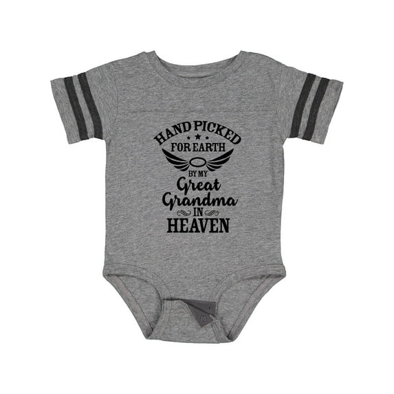 Inktastic Handpicked for Earth by My Great Grandma in Heaven Boys or Girls Baby Bodysuit