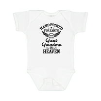 Inktastic Handpicked for Earth by My Great Grandma in Heaven Boys or Girls Baby Bodysuit