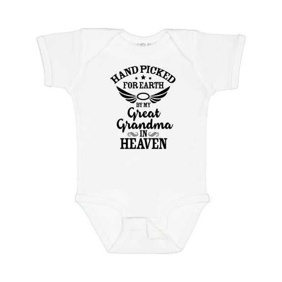 Inktastic Handpicked for Earth by My Great Grandma in Heaven Boys or Girls Baby Bodysuit