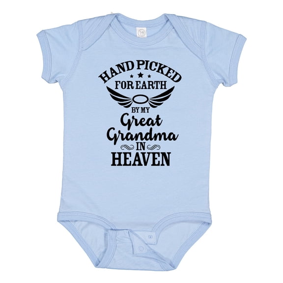 Inktastic Handpicked for Earth by My Great Grandma in Heaven Boys or Girls Baby Bodysuit