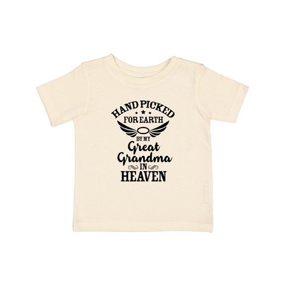 Inktastic Handpicked for Earth by My Great Grandma in Heaven Boys or Girls Baby T-Shirt