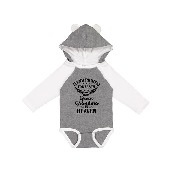 Inktastic Handpicked for Earth by My Great Grandma in Heaven Boys or Girls Long Sleeve Baby Bodysuit