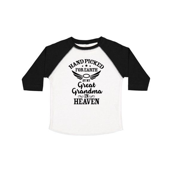 Inktastic Handpicked for Earth by My Great Grandma in Heaven Boys or Girls Toddler T-Shirt