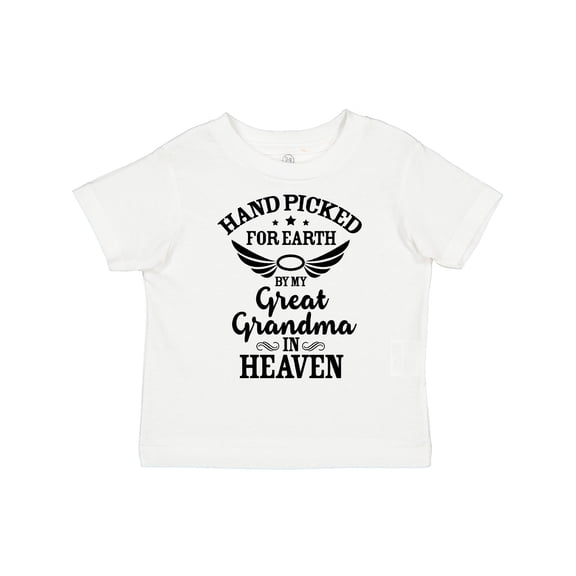 Inktastic Handpicked for Earth by My Great Grandma in Heaven Boys or Girls Toddler T-Shirt