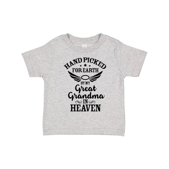 Inktastic Handpicked for Earth by My Great Grandma in Heaven Boys or Girls Toddler T-Shirt