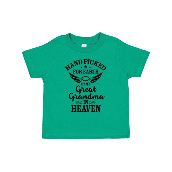Inktastic Handpicked for Earth by My Great Grandma in Heaven Boys or Girls Toddler T-Shirt