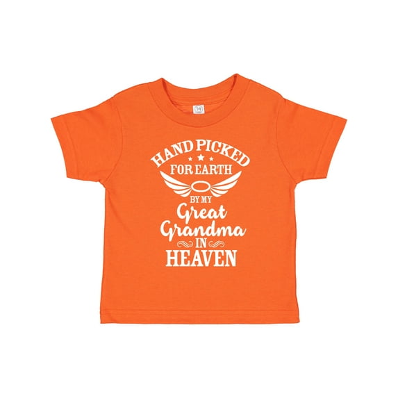 Inktastic Handpicked for Earth by My Great Grandma in Heaven Boys or Girls Toddler T-Shirt