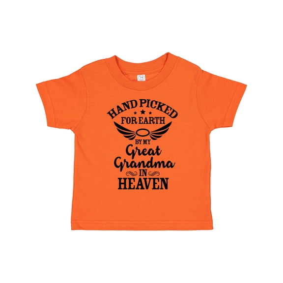 Inktastic Handpicked for Earth by My Great Grandma in Heaven Boys or Girls Toddler T-Shirt