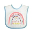 thumbnail image 1 of Inktastic Handpicked for Earth by My Great Grandma in Heaven Rainbow Boys or Girls Baby Bib, 1 of 4