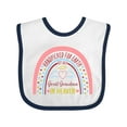 thumbnail image 1 of Inktastic Handpicked for Earth by My Great Grandma in Heaven Rainbow Boys or Girls Baby Bib, 1 of 4