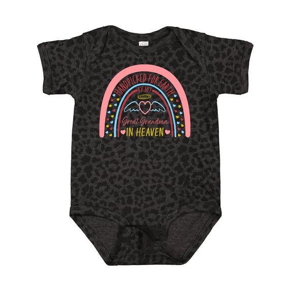 Inktastic Handpicked for Earth by My Great Grandma in Heaven Rainbow Boys or Girls Baby Bodysuit
