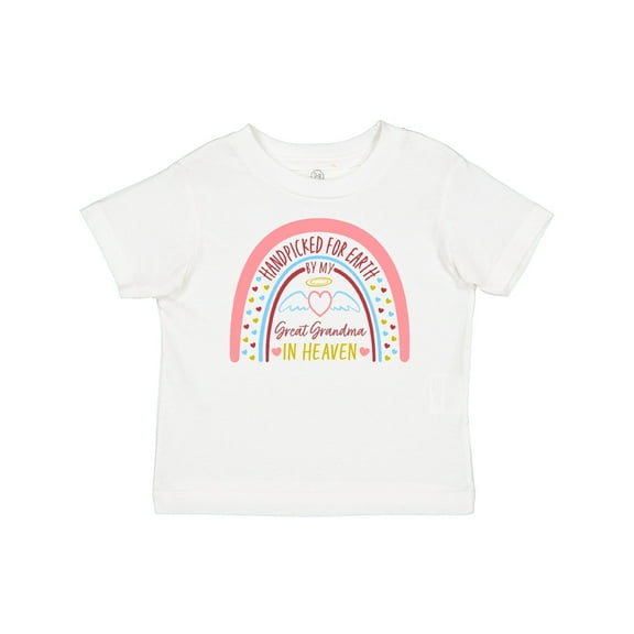 Inktastic Handpicked for Earth by My Great Grandma in Heaven Rainbow Boys or Girls Baby T-Shirt