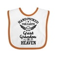 thumbnail image 1 of Inktastic Handpicked for Earth by My Great Grandpa in Heaven Boys or Girls Baby Bib, 1 of 4